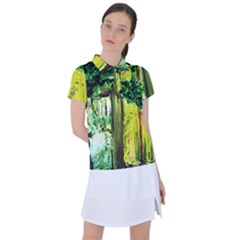 Old Tree And House With An Arch 8 Women s Polo Tee