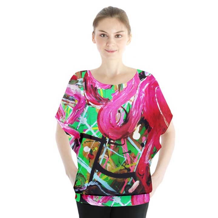 Flamingo   Child Of Dawn 9 Batwing Chiffon Blouse