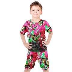 Flamingo   Child Of Dawn 9 Kids  Tee And Shorts Set by bestdesignintheworld