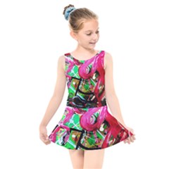 Flamingo   Child Of Dawn 9 Kids  Skater Dress Swimsuit by bestdesignintheworld