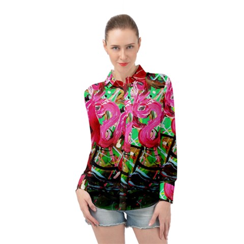 Flamingo   Child Of Dawn 9 Long Sleeve Chiffon Shirt by bestdesignintheworld