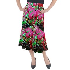 Flamingo   Child Of Dawn 9 Midi Mermaid Skirt by bestdesignintheworld