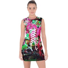 Flamingo   Child Of Dawn 9 Lace Up Front Bodycon Dress