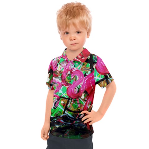 Flamingo   Child Of Dawn 9 Kids  Polo Tee by bestdesignintheworld