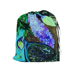 Lilac And Lillies 1 Drawstring Pouch (xl) by bestdesignintheworld