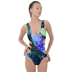 Lilac And Lillies 1 Side Cut Out Swimsuit by bestdesignintheworld