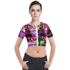 Depression 6 Short Sleeve Cropped Jacket by bestdesignintheworld