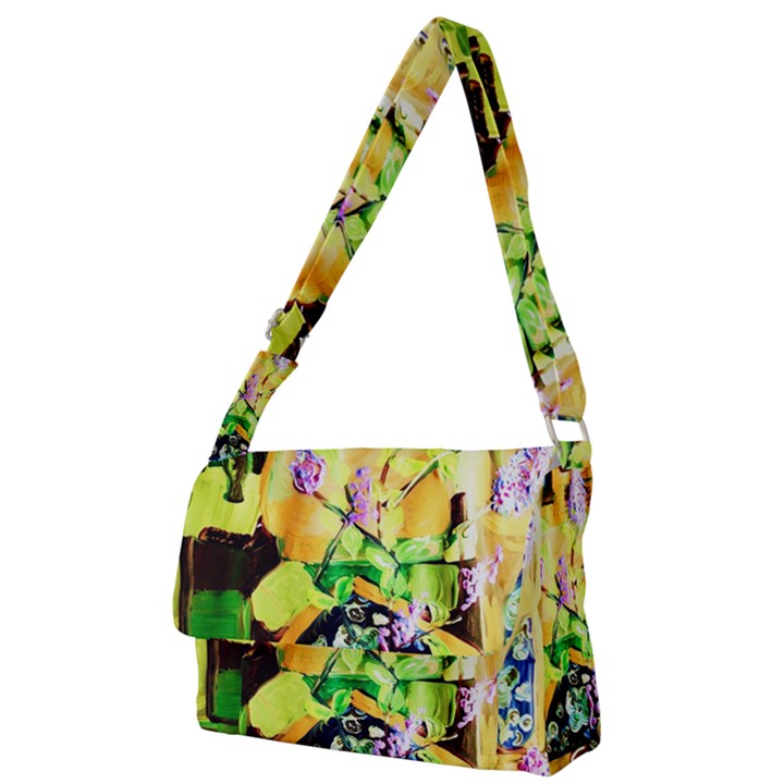 Lilac On A Counter Top 1 Full Print Messenger Bag (L)