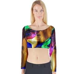 Global Warming 9 Long Sleeve Crop Top by bestdesignintheworld