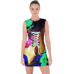 Global Warming 9 Lace Up Front Bodycon Dress