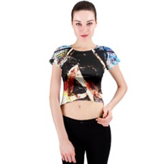 Egg In The Duck 4 Crew Neck Crop Top by bestdesignintheworld