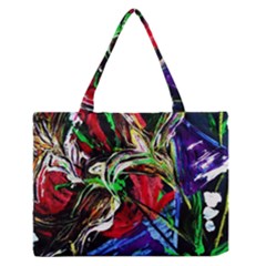 Lillies In The Terracotta Vase 3 Zipper Medium Tote Bag by bestdesignintheworld