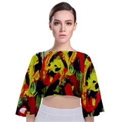 1 Tie Back Butterfly Sleeve Chiffon Top by bestdesignintheworld