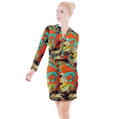 Fragrance Of Kenia 1 Button Long Sleeve Dress by bestdesignintheworld