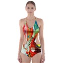 Red Aeroplane 2 Cut-Out One Piece Swimsuit View1