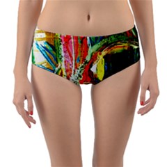 Red Aeroplane 2 Reversible Mid-waist Bikini Bottoms by bestdesignintheworld