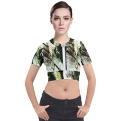 There Is No Promise Rain 4 Short Sleeve Cropped Jacket by bestdesignintheworld