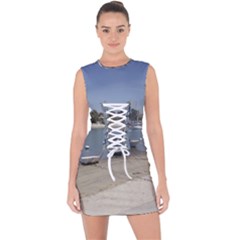 Balboa 1 3 Lace Up Front Bodycon Dress