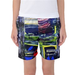 Between Two Moons 7 Women s Basketball Shorts by bestdesignintheworld