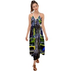 Between Two Moons 7 Halter Tie Back Dress 