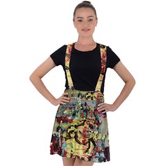 Little Bird Velvet Suspender Skater Skirt