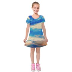 Skydiving 1 1 Kids  Short Sleeve Velvet Dress by bestdesignintheworld