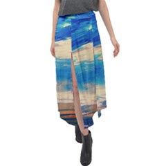 Skydiving 1 1 Velour Split Maxi Skirt by bestdesignintheworld