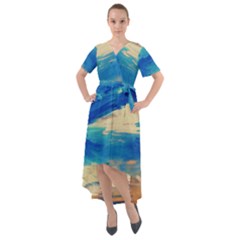 Skydiving 1 1 Front Wrap High Low Dress