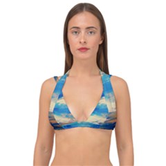 Skydiving 1 1 Double Strap Halter Bikini Top