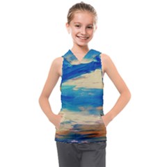 Skydiving 1 1 Kids  Sleeveless Hoodie