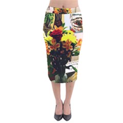 July 1 2 Velvet Midi Pencil Skirt by bestdesignintheworld