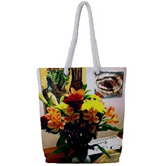 July 1 2 Full Print Rope Handle Tote (small)