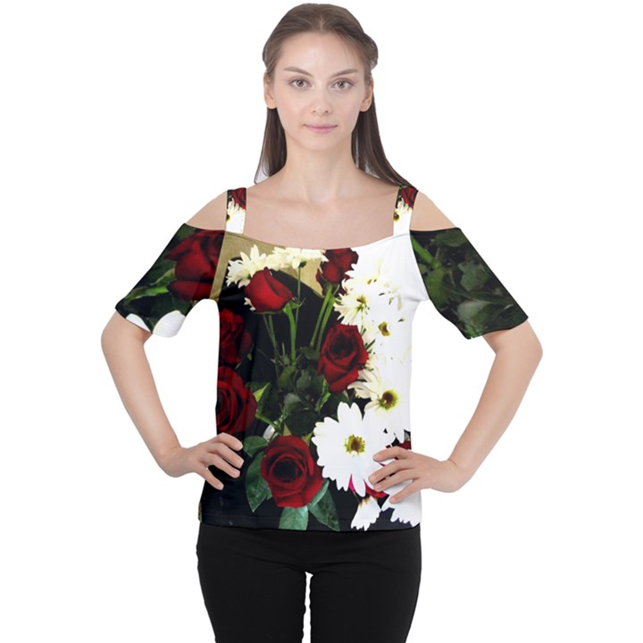 Roses 1 2 Cutout Shoulder Tee