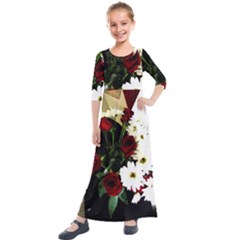 Roses 1 2 Kids  Quarter Sleeve Maxi Dress by bestdesignintheworld