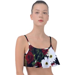 Roses 1 2 Frill Bikini Top