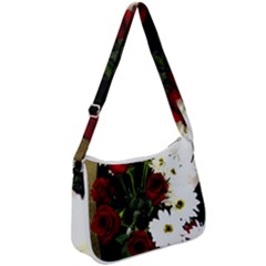 Roses 1 2 Zip Up Shoulder Bag