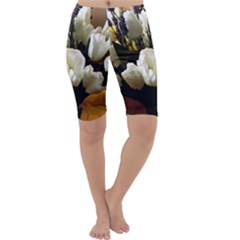 Tulips 1 3 Cropped Leggings  by bestdesignintheworld