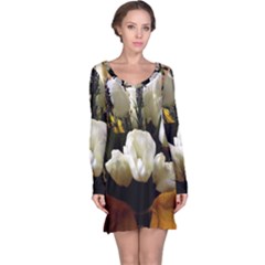 Tulips 1 3 Long Sleeve Nightdress by bestdesignintheworld