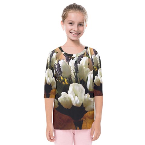 Tulips 1 3 Kids  Quarter Sleeve Raglan Tee by bestdesignintheworld