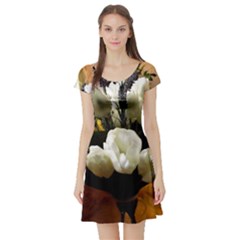 Tulips 1 3 Short Sleeve Skater Dress by bestdesignintheworld