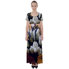 Tulips 1 3 High Waist Short Sleeve Maxi Dress by bestdesignintheworld