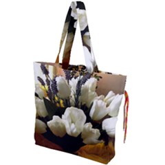 Tulips 1 3 Drawstring Tote Bag by bestdesignintheworld