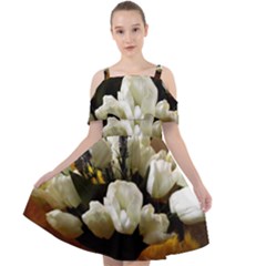 Tulips 1 3 Cut Out Shoulders Chiffon Dress