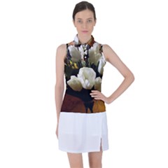 Tulips 1 3 Women s Sleeveless Polo Tee by bestdesignintheworld