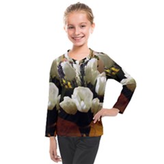 Tulips 1 3 Kids  Long Mesh Tee