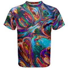 Seamless Abstract Colorful Tile Men s Cotton Tee