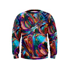 Seamless Abstract Colorful Tile Kids  Sweatshirt