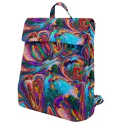 Seamless Abstract Colorful Tile Flap Top Backpack