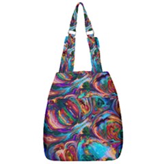 Seamless Abstract Colorful Tile Center Zip Backpack