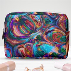 Seamless Abstract Colorful Tile Make Up Pouch (medium)